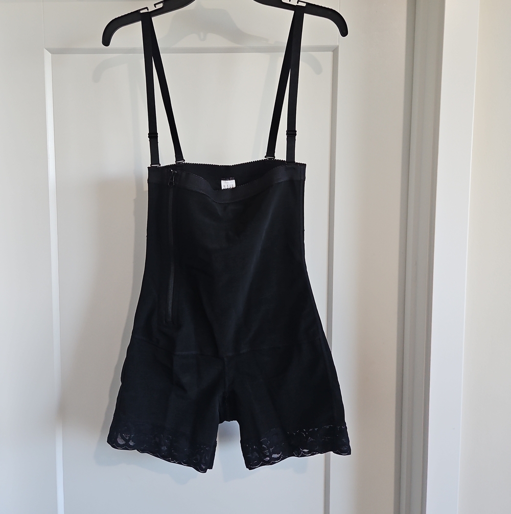 Black Shaping Romper with Adjustable Straps